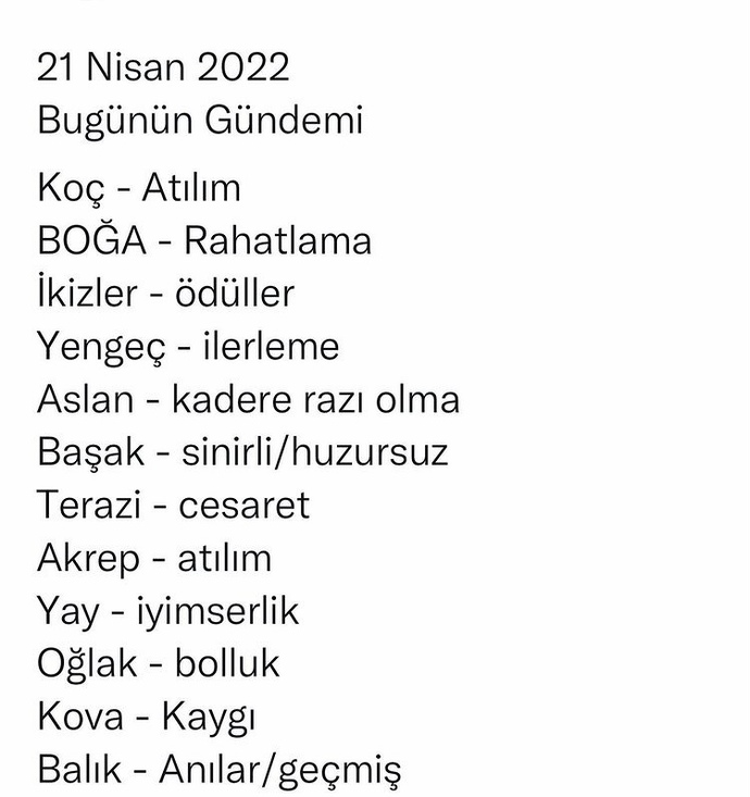 21 Nisan burçların gündemi nedir?
