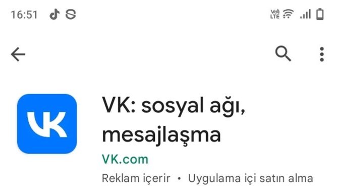 İPhone App storede VK. com un mobil uygulaması mı bi bakar mısınız?