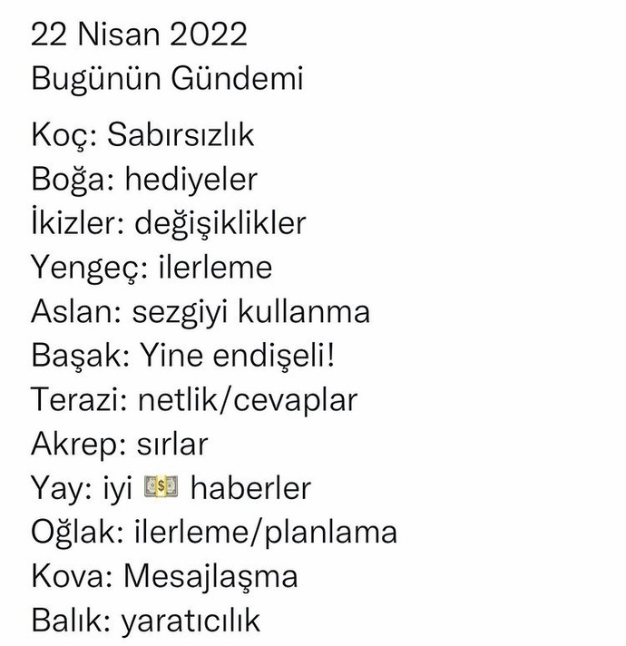 22 Nisan burçların gündemi nedir?