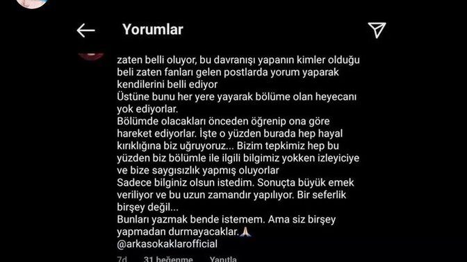 Bir dizinin çalışanlarının bir insana gelecekteki bölğmle ilgili spoiler verme hakkı var mı?