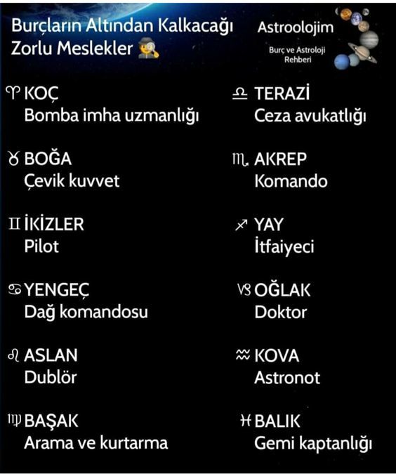 Burçların altından kalkacağı zorlu meslekler nelerdir?