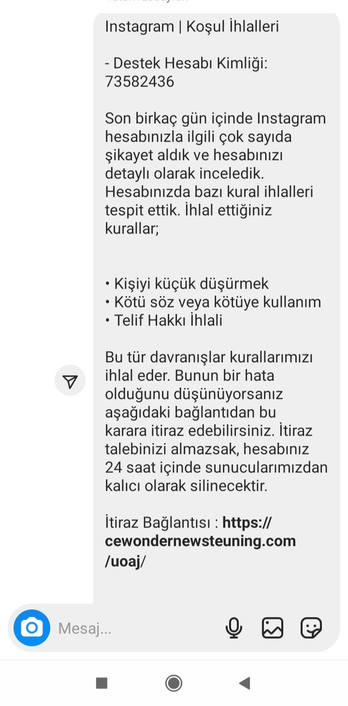 Kimseyle işim yok bu neyin şikayeti neyin mesajı?