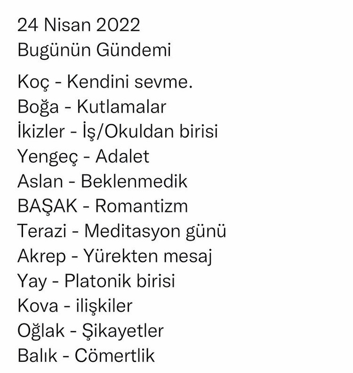 24 Nisan burçların gündemi nedir?
