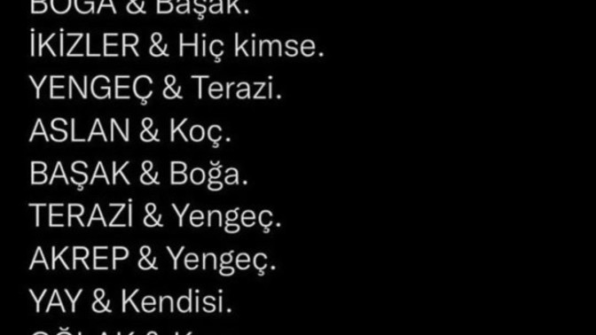 En sevdiğin burç hangisi?