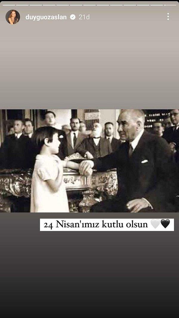 Duygu Özaslan 23 Nisan  yerine yanlışlıkla 24 Nisanı kutladığı için tepki aldı. Böyle yazım hataları olamaz mı?