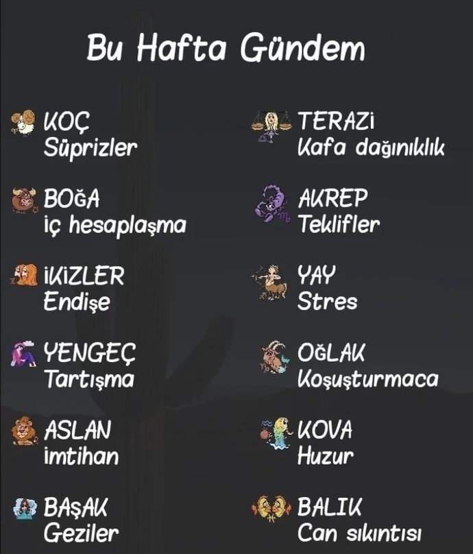 Burçların bu hafta gündemi nedir?