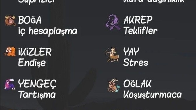 Bu hafta gündemin ne?