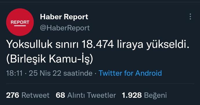 Yoksulluk sınırı 18.474 TL oldu! Ne düşünüyorsunuz?