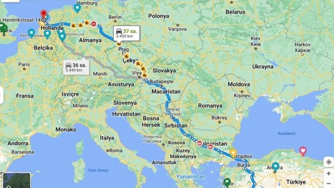 Türkiye'den Hollanda'ya arabayla gitmek delilik mi?
