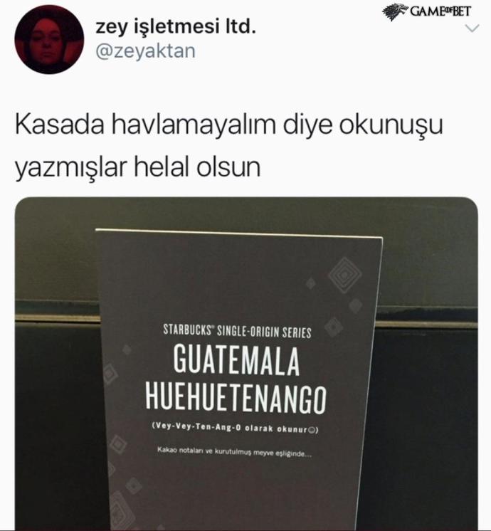 Starbucksta çalışıyorum?