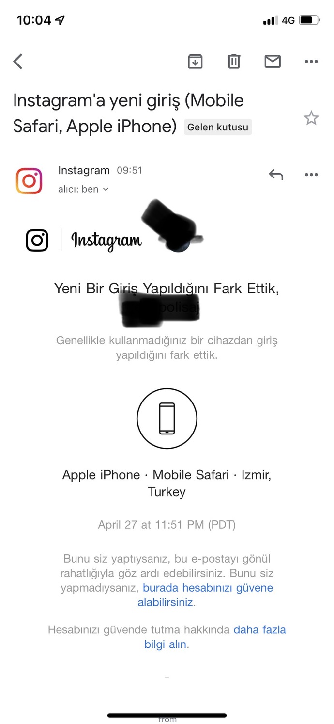 Instagram yeni giriş ne anlama geliyor?