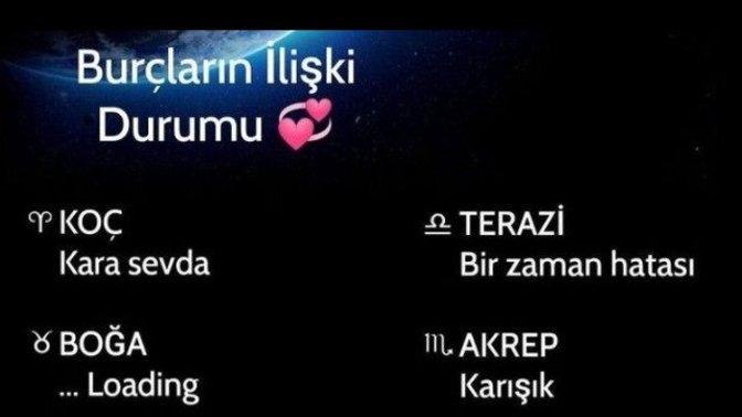 Burcuna göre ilişki durumun ne alemde?