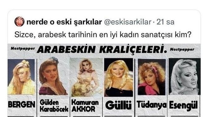 Sizce arabesk tarihinin en iyi kadın sanatçısı kim?