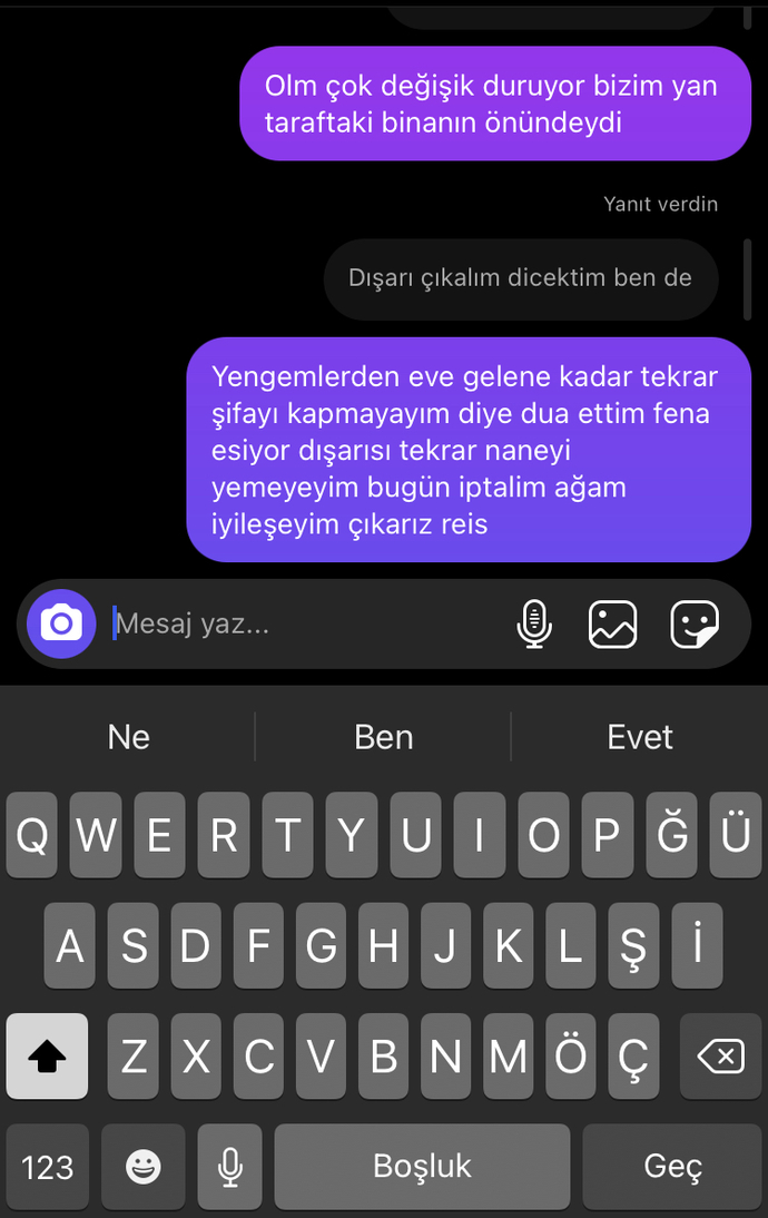 Telefonunuza en son gelen mesajda ne yazıyordu?