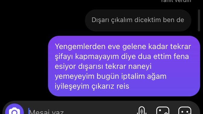 Telefonunuza en son gelen mesajda ne yazıyordu?