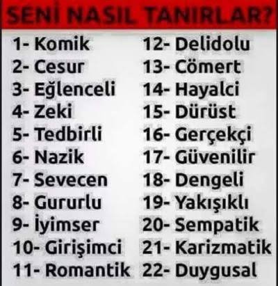 İnsanlar sizi sıklıkla nasıl tanımlar? Üç seçenek.. Aile, Sevgili, Arkadaşlar?