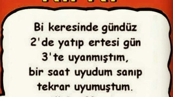 Bir günde en fazla kaç saat uyudunuz?