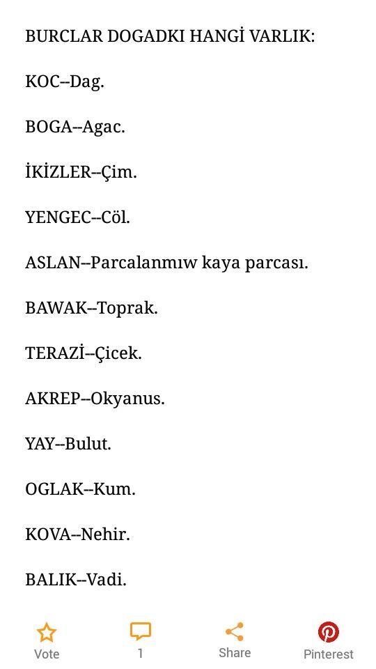 Burçlar doğadaki hangi varlık?