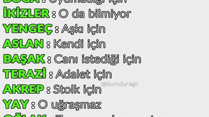 Burcuna göre dünyayı neden yakarsın🔥?