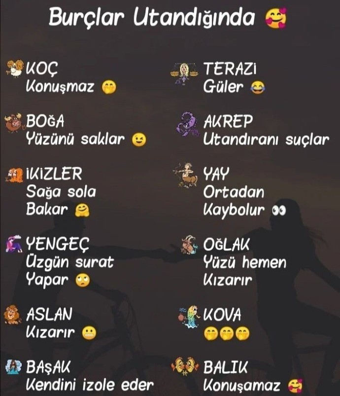 Burcuna göre utandığında ne yaparsın?