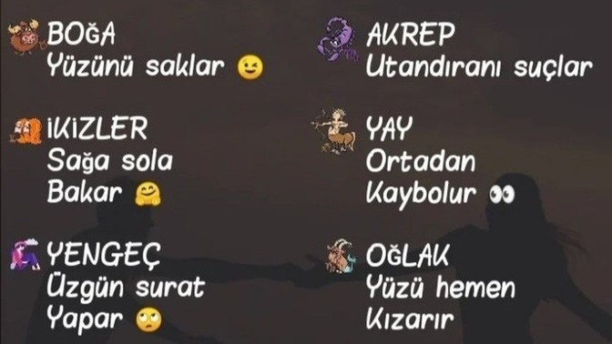 Burcuna göre utandığında ne yaparsın?