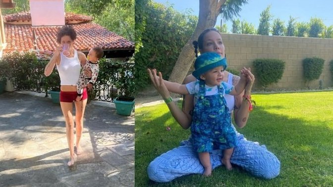 Milli yengemiz Halsey'den oğlu Ender'le fotoğraflar! Çok tatlı değiller mi😍?