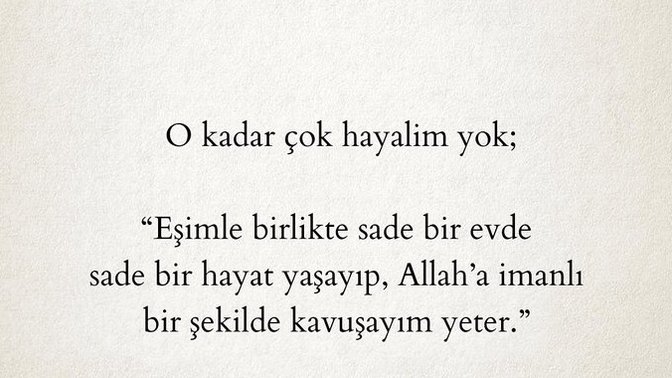 Kavuşmayı beklediğiniz bir hayaliniz var mı?