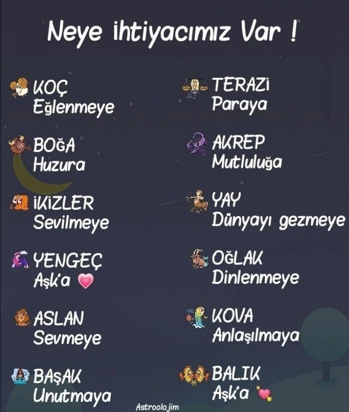 Burcuna göre neye ihtiyacın var?