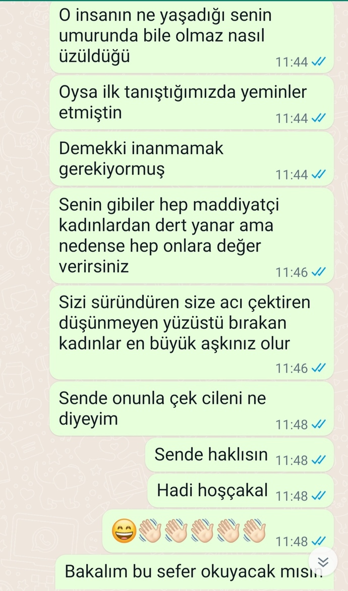 Bunu ona olan öfkemden yazdım ama arkadaşım erkek gözüyle aşk ilanı gibi olmuş diyor sizce?