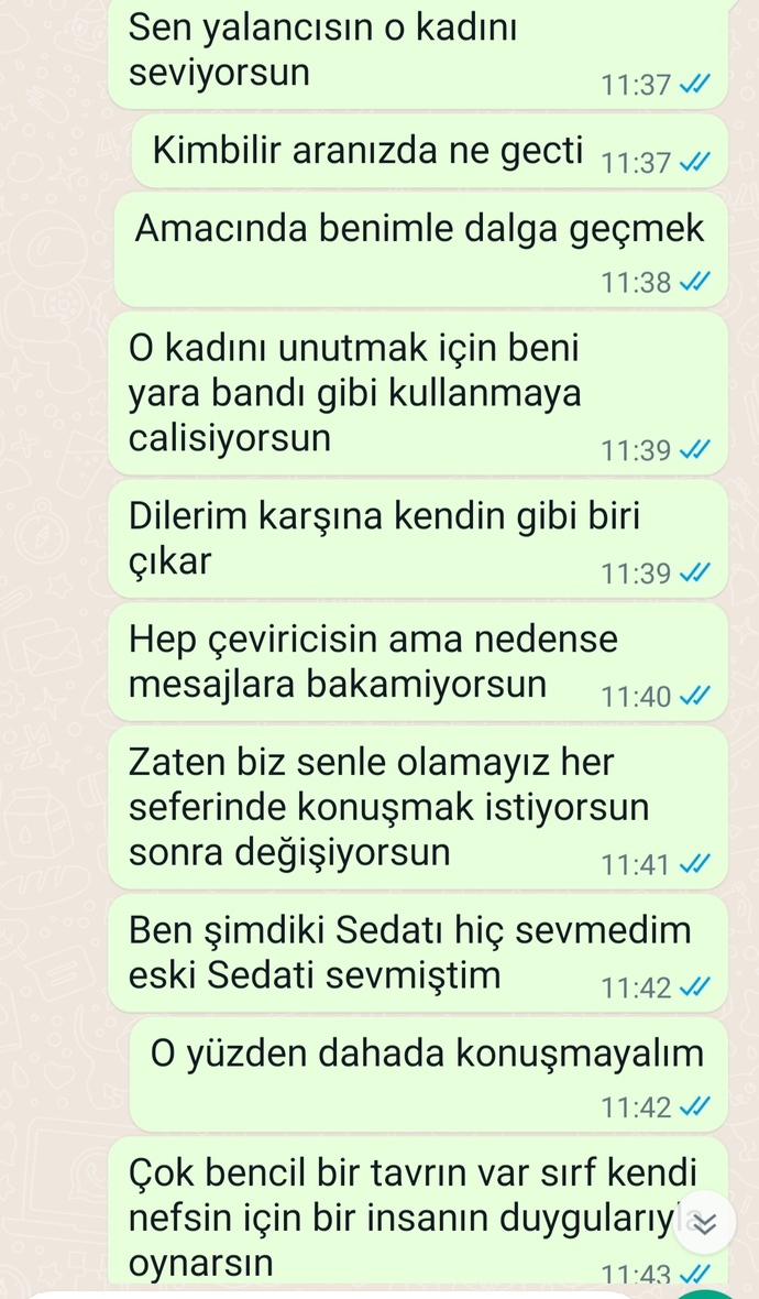 Bunu ona olan öfkemden yazdım ama arkadaşım erkek gözüyle aşk ilanı gibi olmuş diyor sizce?