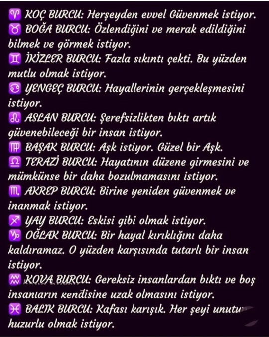 Senin burcun ne istiyor peki?