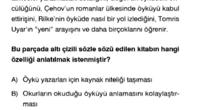 Sorunun cevabı sizce nedir?