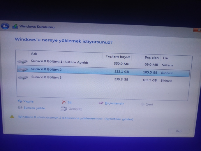 Win 10 kurulumu yardım eder misiniz?