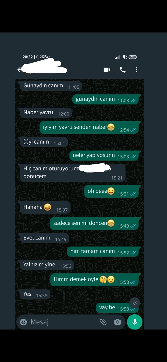Nasıl sevgiliyiz ya şu konusmaya bakar mısınız?
