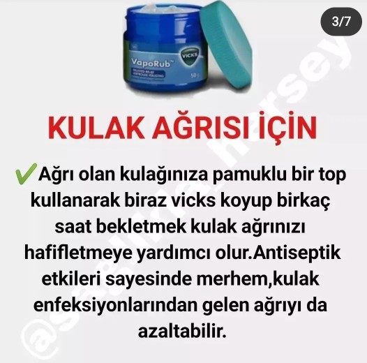 Vicks ne işe yarar biliyor musunuz?