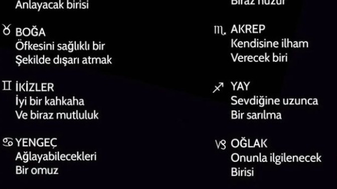 Burcuna göre neye ihtiyacın var?