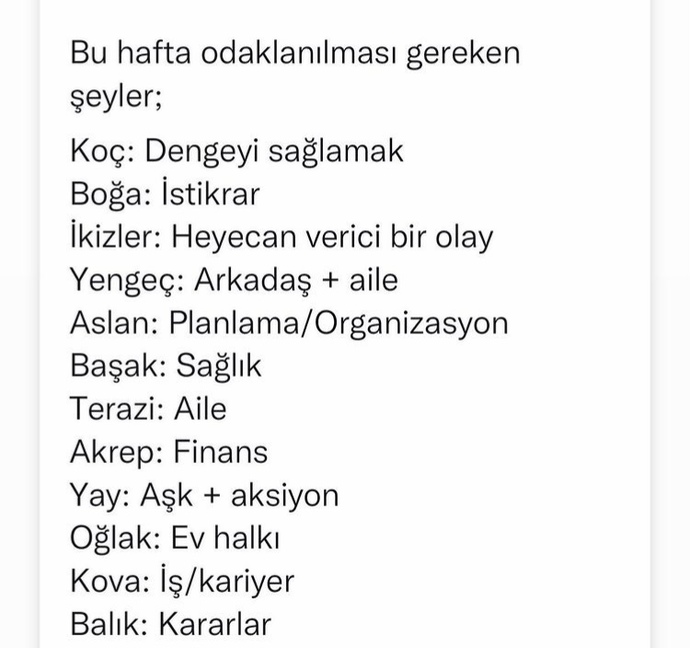 Burçların bu hafta odaklanması gereken şeyler nelerdir?