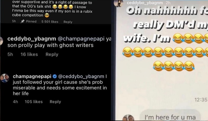 Drake, kendisine kötü yorum yapan kullanıcın karısını takip etti. Ergence değil mi😂?