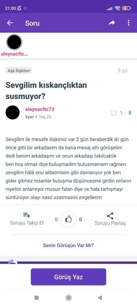 Sevgilim kıskançlıktan susmuyor?