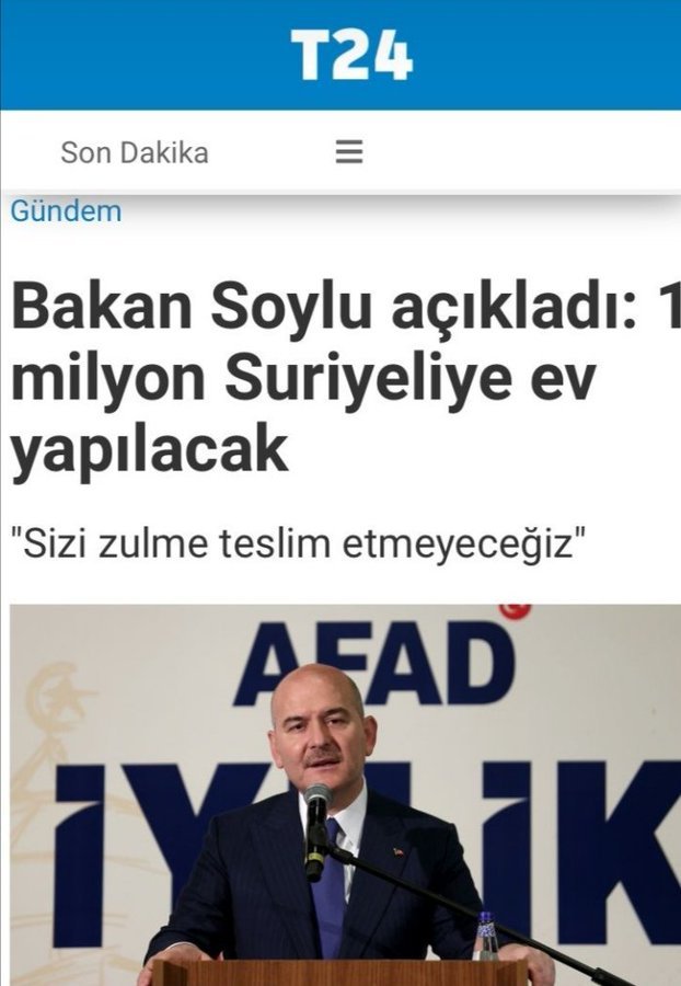 Süleyman soylu açıklaması?