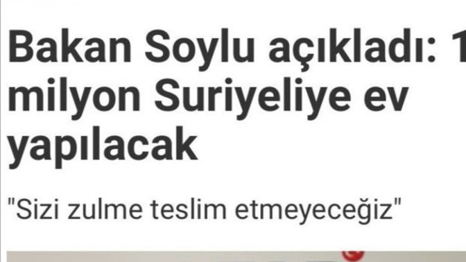 Süleyman soylu açıklaması?