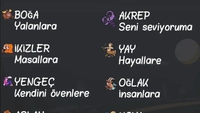 Burcuna göre inanmadığın şey ne?