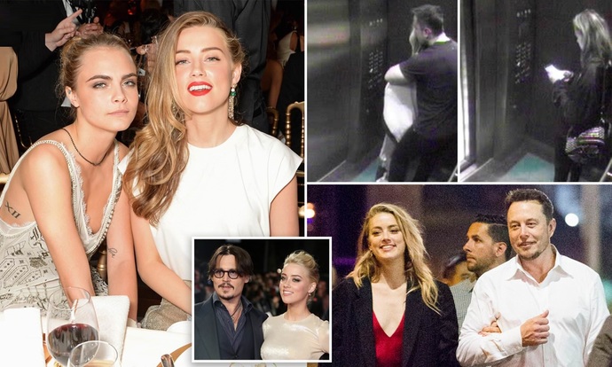 Amber Heard, Musk ve Cara Delevingne ile üçlü ilişki kaydı sence doğru mu?