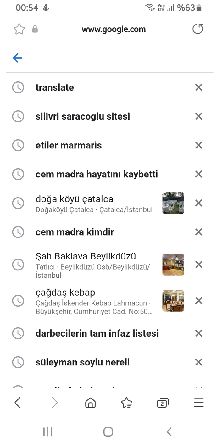 İnternetten son olarak ne aradınız?