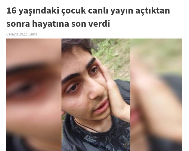 16 yaşındaki çocuk canlı yayın açtıktan sonra hayatına son verdi, gençlerin intihârları konusunda ne düşünüyorsunuz?