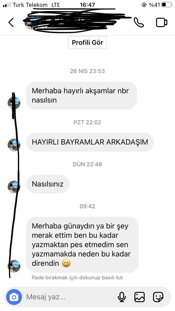 İnstagramdan gelem mesajlara cevap veriyor musunuz?