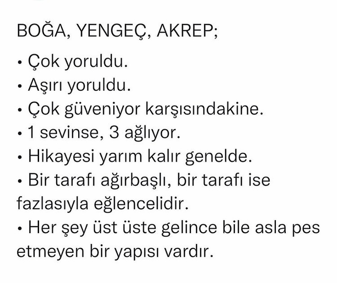 Burçlarda gündemler nedir?