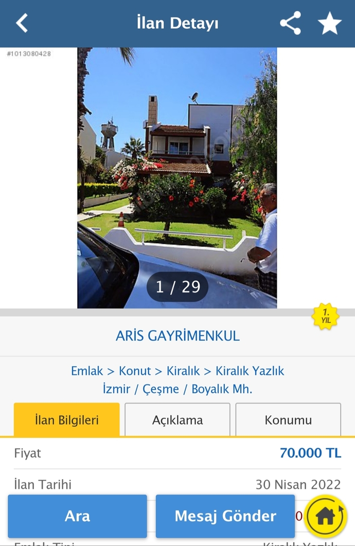 Yazlık bu!