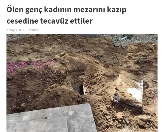 Pakistan’da bir grup erkek ölen genç kadının mezarını açıp cesedine tecavüz etmiş, ne söylemek istersiniz?
