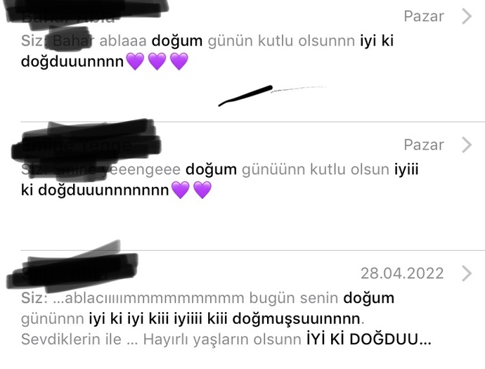 En son kimin yaş gününü kutladınız?